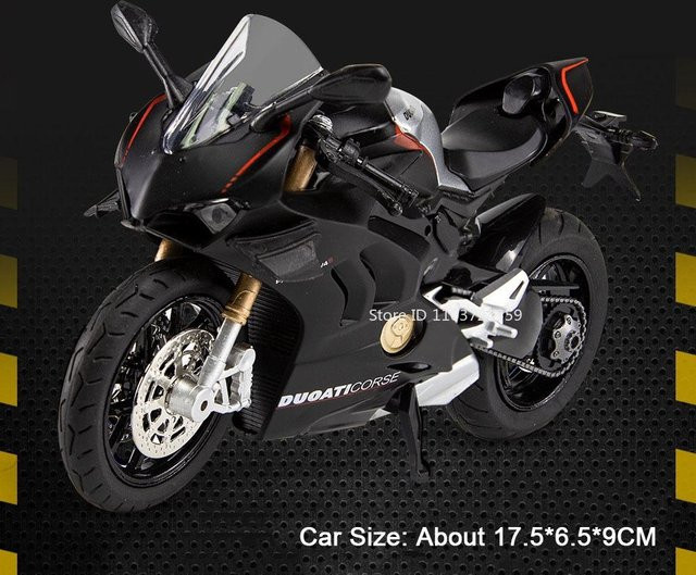 Linyi toy car 1199 V4S Motorrad Modell, 1:12 Skala, mit Licht und Sound, ab 14 Jahren - Bild 1