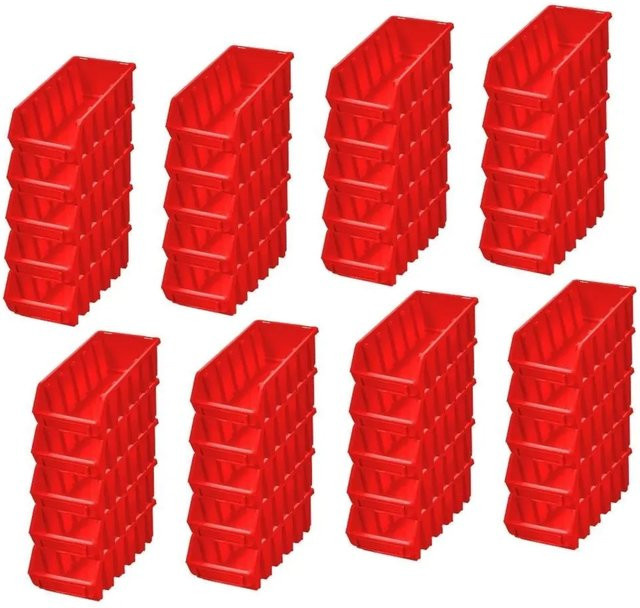 PROREGAL SuperSparSet mit 40 Sichtlagerboxen in Rot, H x B x T: 7,5 x 11,6 x 21,2 cm - Bild 1