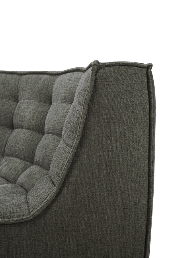 Ethnicraft N701 Modulsofa 90 Eck Rund in Grün mit Stoffbezug - Bild 3