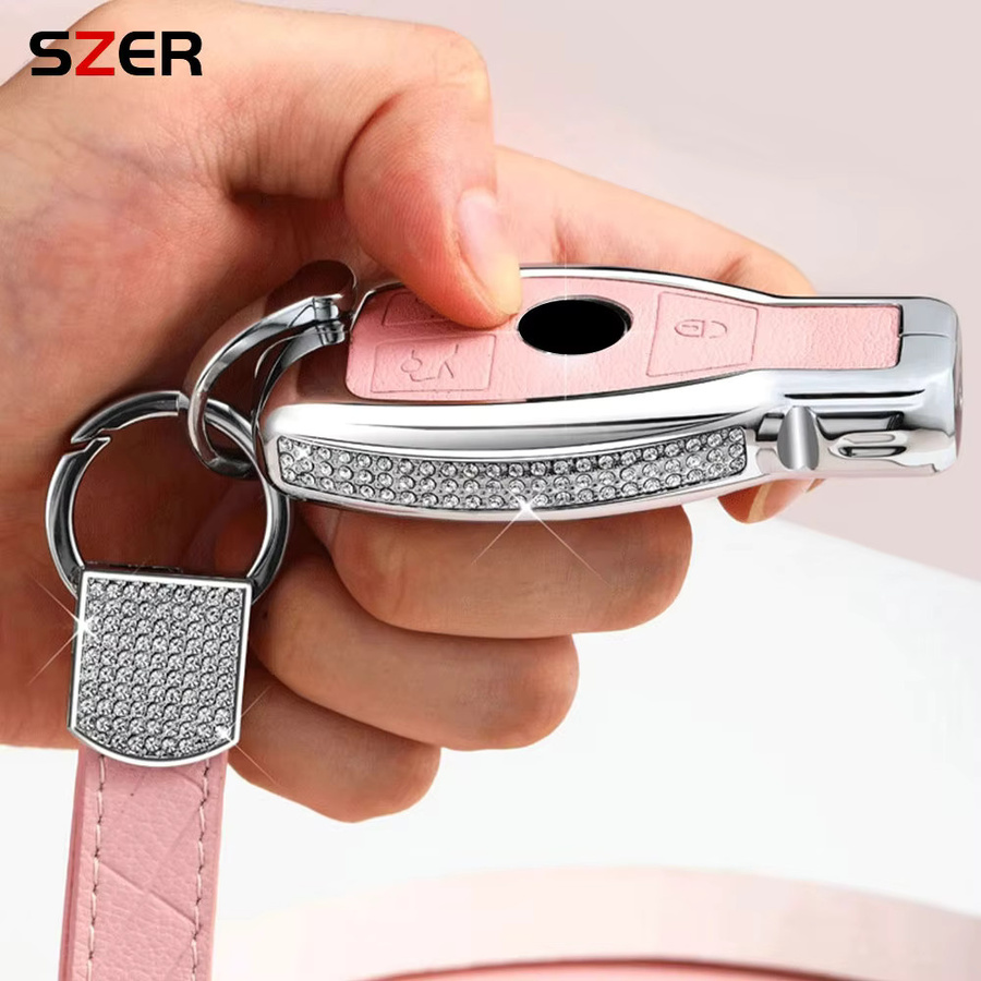 SZER Schlüsselanhänger Leder, Mercedes Benz, Unisex - Bild 2