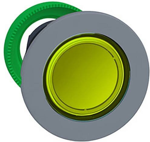 Schneider Electric ZB5FW383C0 Drucktaster-Frontelement aus Kunststoff in Gelb, Grau und Grün - Bild 1