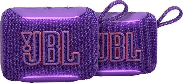 JBL Go 5 Bluetooth Lautsprecher Doppelpack in Lila mit IP68 Schutzklasse - Bild 1