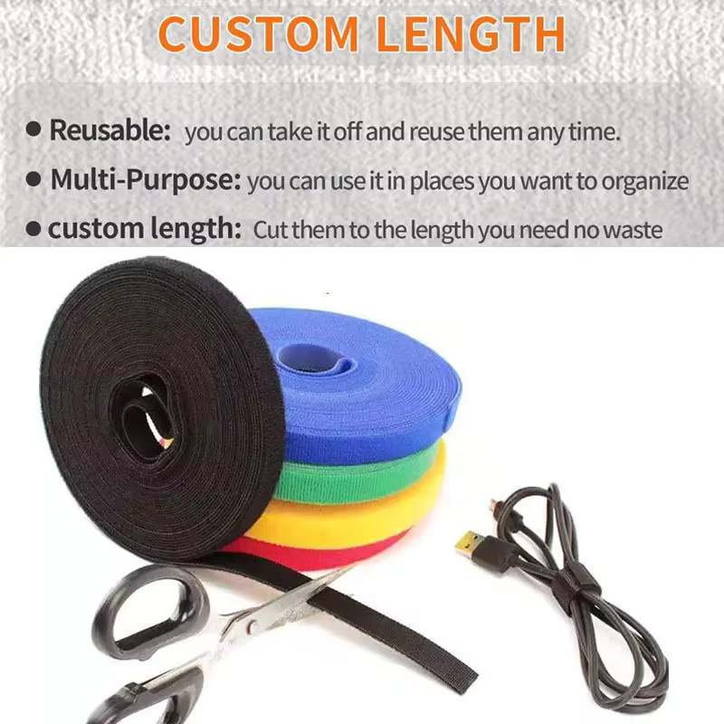 Selbstklebendes Nylon-Klettband in Grün zur Kabelorganisation, 25 m Länge, doppelseitig - Bild 3