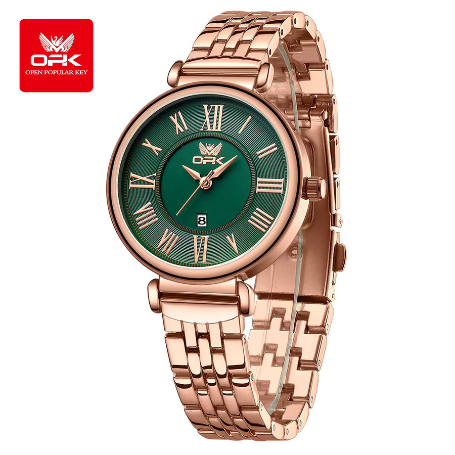 OPK Armbanduhr Quarz, Edelstahl, Roségold, Damen - Bild 2