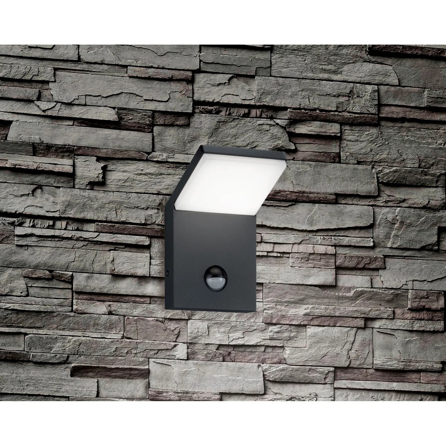 Trio LED-Außenwandleuchte Pearl mit Bewegungsmelder aus Aluminium in Anthrazit - Bild 2