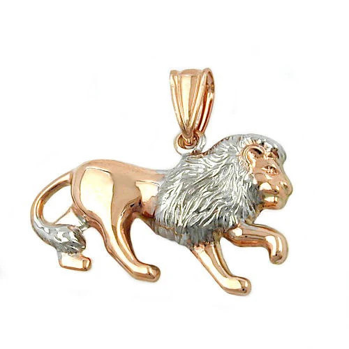 SIGO Anhänger Löwe, 375 Bicolor Rotgold, Unisex - Bild 1