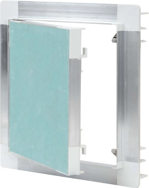 Protektor Revisionsklappe mit Aluminium Rahmen und GK Einlage in Silber B/B/H: 20 x 20 x 1,2 cm - Bild 1