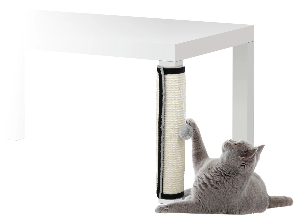 ZOOFARI Kratzmatten für die Wand und Kratzschutz für Tisch- und Stuhlbeine aus Sisal und recyceltem Polyester, Grau - Bild 2