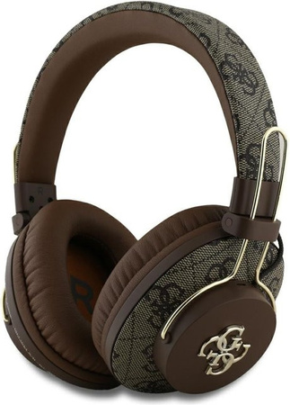 Guess Bluetooth Over-Ear Kopfhörer mit Metall-Logo in Braun und USB-C Anschluss