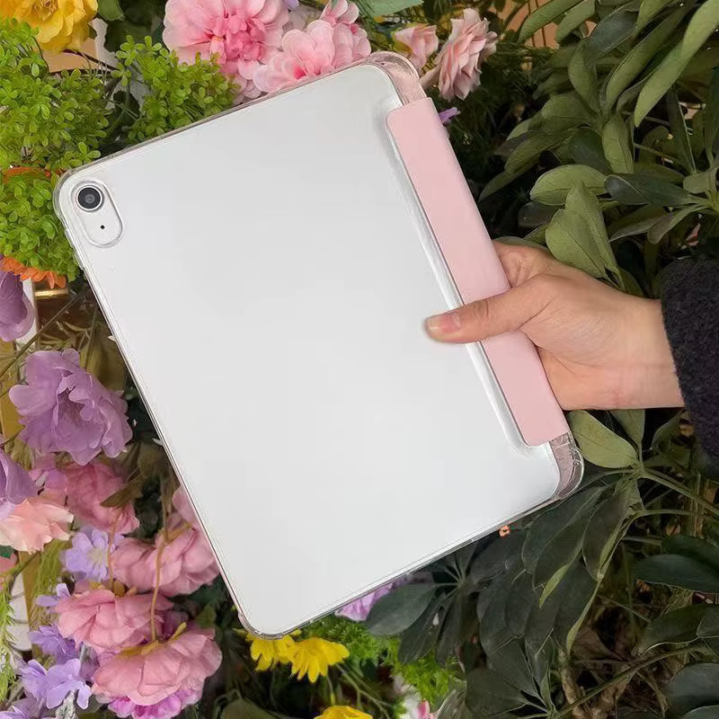 Tzion Schutzhülle für iPad 11. Generation 2025 11 Zoll mit Stifthalter in Grau, Transluzente Matte Flexible Abdeckung - Bild 3