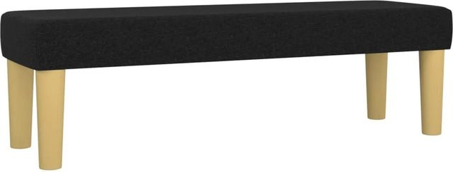 vidaXL Sitzbank Schwarz aus Stoff mit Holzgestell B/T/H: 100 x 30 x 30 cm - Bild 1