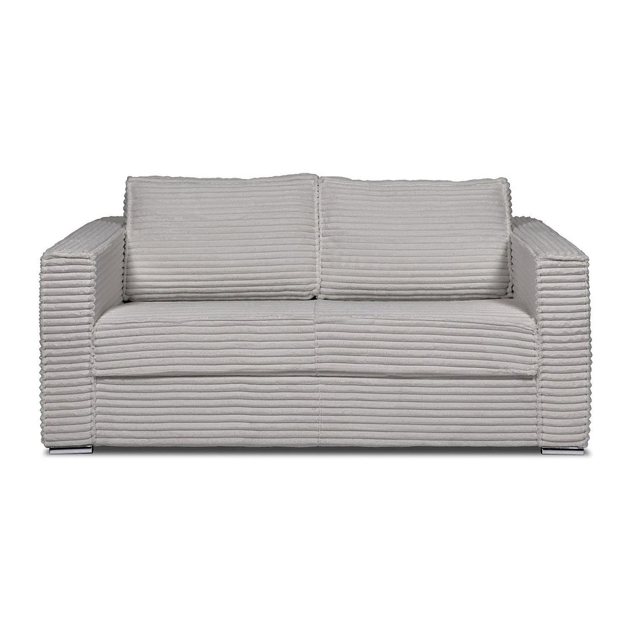 Vente-unique Schlafsofa Loreto Hellgrau mit 195 cm Breite - Bild 2