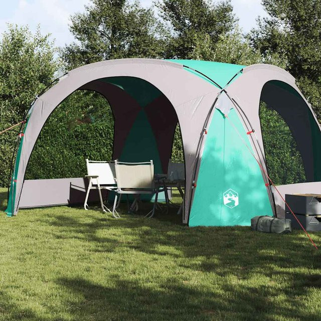 vidaXL Partyzelt Grün Wasserdicht mit Netzwänden und Tragetasche B/T/H: 455 x 455 x 240 cm - Bild 2