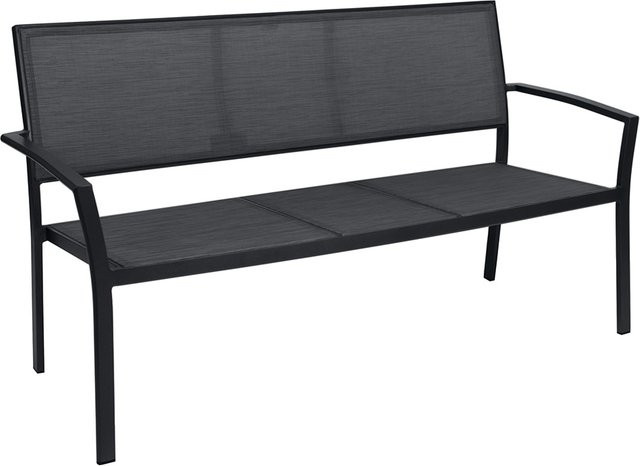 Stern Bank Allround 2,5-Sitzer aus Aluminium in Anthrazit mit Textilbesatz - Bild 1