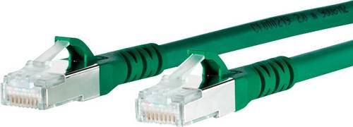 Metz Connect RJ45 Patchkabel CAT 6a S/FTP Ethernet LAN Grün, Länge: 1,50 m - Bild 1