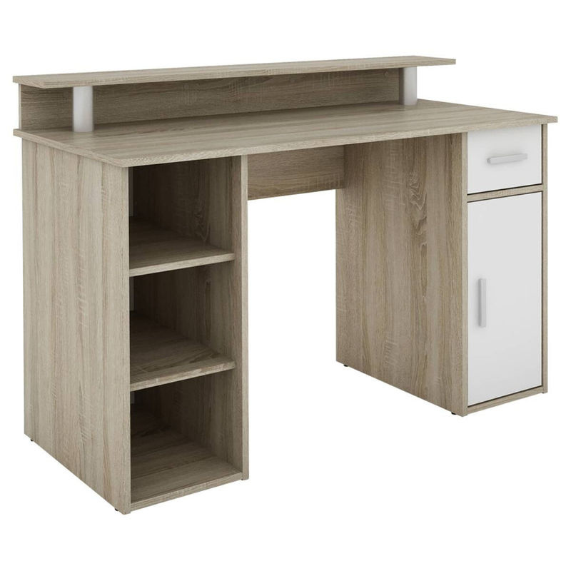 Schreibtisch byLIVING DIEGO in Eiche und Weiß für Büro und Home Office, B/H/T: 120 x 88 x 55 cm - Bild 5
