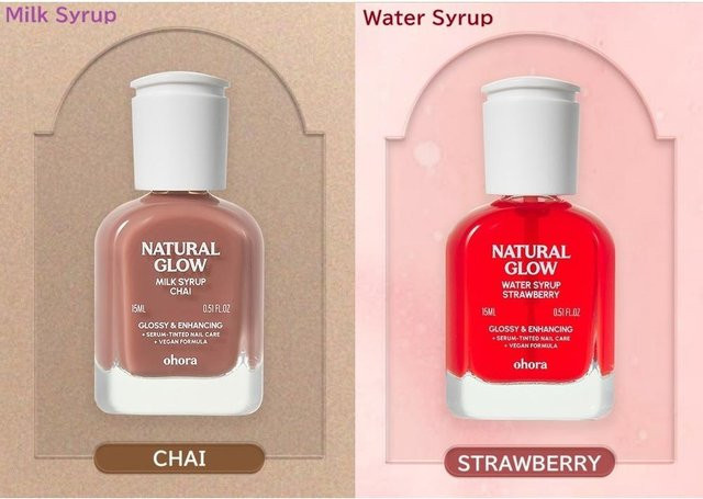 OHORA Sirup Nagelhärter Set, Chai + Strawberry, 2 x 10 ml, Glänzend - Bild 1