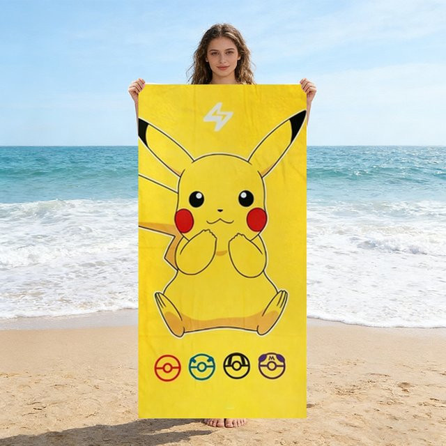 Potdemiel Pikachu Strandtuch Gelb B: 60 cm, H: 40 cm - Bild 1