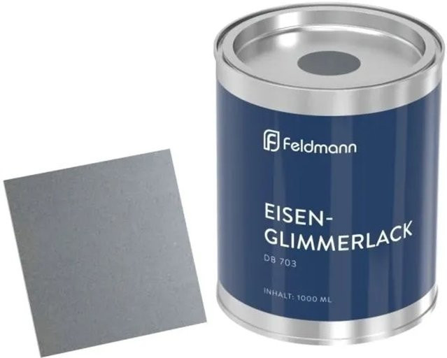FeNau Eisenglimmerlack Metallfarbe Grau DB 703, 1 Liter - Bild 1