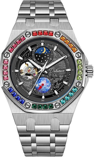 Dulunwe Armbanduhr Automatik, Edelstahl, Schwarz, 42 mm, Herren - Bild 1