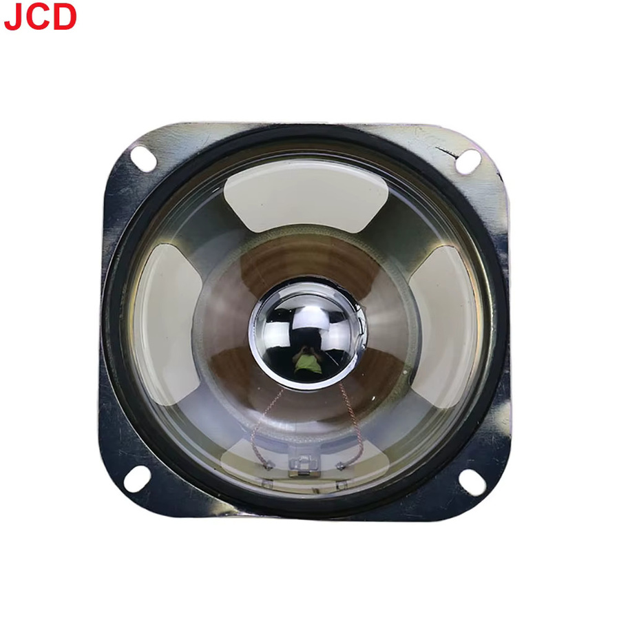 JCD 4 Zoll Quadratischer Lautsprecher 102 Ohm 10W mit wasserdichtem Papierkegel und heller Kappe in Silber, Höhe: 38 mm, Durchmesser: 60 mm - Bild 1