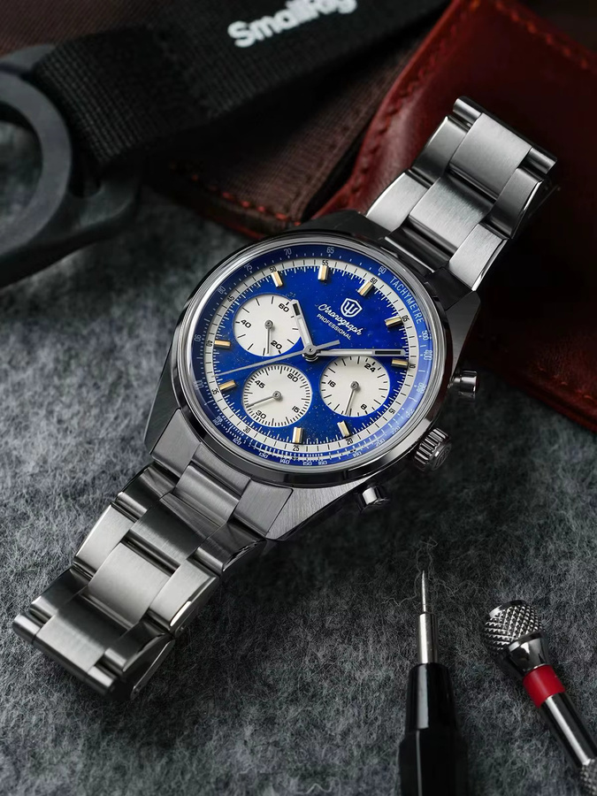 Watchdives Chronograph, Quarz, Edelstahl, Saphirglas, Herren - Bild 3