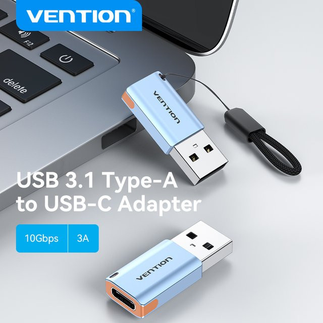 Vention USB 3.1 OTG Adapter Typ C auf USB A Konverter mit 10Gbps Datenübertragungsrate für Laptop und Smartphone - Bild 1