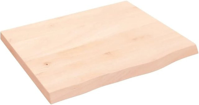 vidaXL Tischplatte aus Massivholz Eiche in Natursteinoptik, B/T/H: 60 x 50 x 2-4 cm - Bild 1