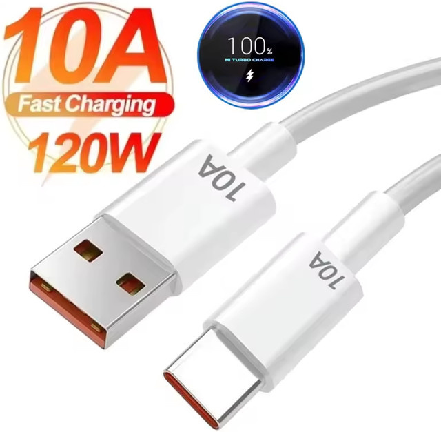Maerknon USB zu Typ C Kabel 120 W Super Schnellladekabel in Weiß - Bild 1