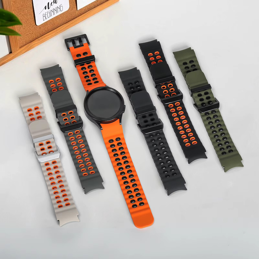 Crested Uhrenarmband Silikon, Samsung Galaxy Watch 7/FE/6/5/4 Classic/Pro - Bild 3