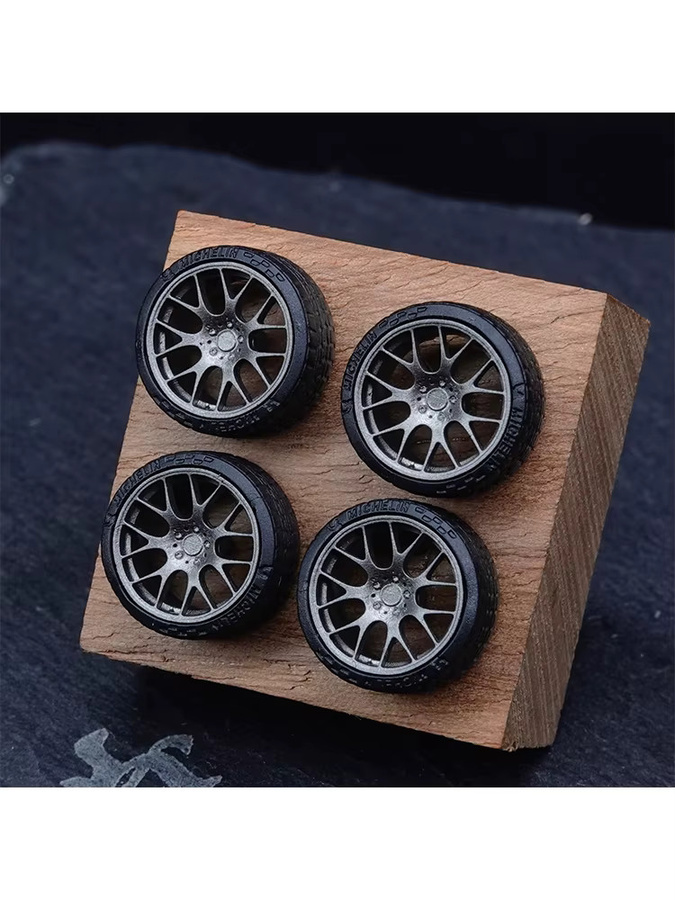 PuffStudio Radnabe BBS-CH-R, 1/64 Proportion, 8,8 mm Stecknabe, Grau, Metall - Bild 2