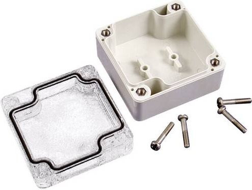 Hammond Electronics Universal-Gehäuse 1554C2GYCL aus ABS-Kunststoff in Lichtgrau (RAL 7035), B/T/H: 120 x 65 x 40 mm - Bild 1