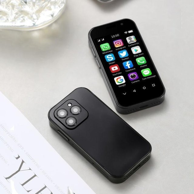 SOYES XS14 PRO 4G Mini Smartphone mit 3,0 Zoll Display, Android 9.0, 3 GB RAM, 64 GB ROM, Gesichtserkennung und Dual-SIM in Schwarz - Bild 1