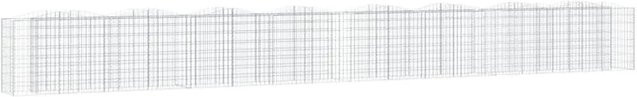 DELUKE Gabionen Hochbeet BOGI aus verzinktem Eisen in Silber, B/T/H: 800 x 50 x 100 cm - Bild 1