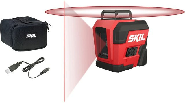 Skil Kreuzlinienlaser 1960DA Selbstnivellierend 360 Grad Rot mit Akku - Bild 1