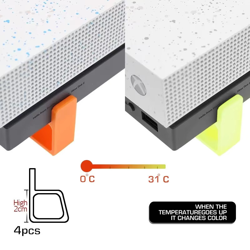 DATA FROG 4er-Set kühlende Ständerhalterungen für Xbox One, Xbox One S und Xbox One X in Schwarz zur horizontalen Wärmeableitung - Bild 4