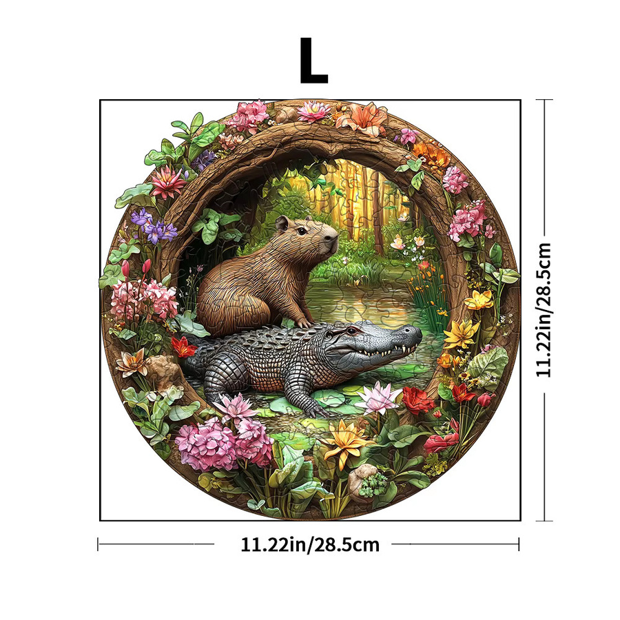 Supretty Capybara & Krokodil Holzpuzzle, Tiere - Bild 5
