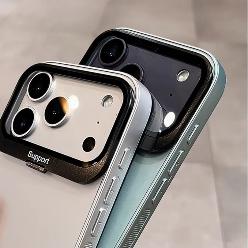 NUCWIN Handyhülle mit Linsenschutz und Ständer für iPhone 17 Pro Max und iPhone 17 Pro, stoßfeste Panzerhülle mit großem Fenster in Matt, erhältlich in Grün und Grau - Bild 3