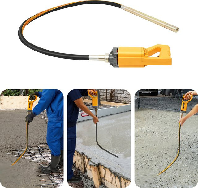 CNCEST Handbetonrüttler elektrischer Beton-Vibrationsstab 1300 W in Gelb - Bild 1