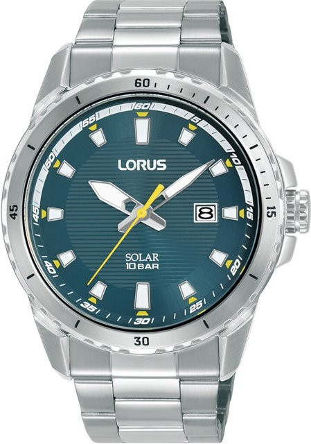 Lorus Armbanduhr Solar, Edelstahl, Blau, 42 mm, Herren - Bild 1