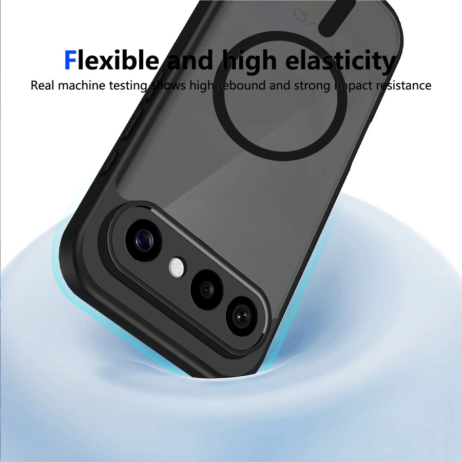 Vivo X300 FE X200 FE Super Frosted Shield Pro Magnetische Kunststoff-Hartschalen-Schutzhülle mit Airbag-Technologie in Schwarz - Bild 4