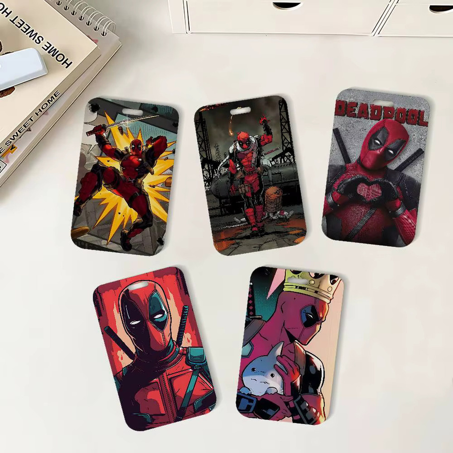 Mesuca Anime D-Deadpool Ausweishalter mit Umhängeband aus Kunststoff für Schule und Büro - Bild 2