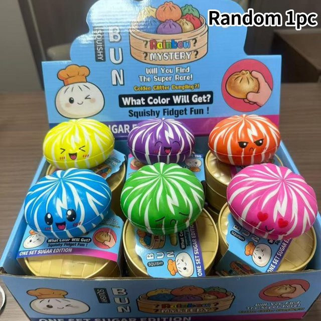 BC Pet Supplies Regenbogen Mystery Knödel, Weicher Knödel Squishy Fidget, 1-3 Stück - Bild 1