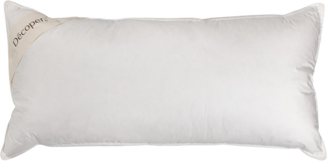 Decoper Faserkissen mit Faserbällchen, Bezug aus 100% Baumwolle und Füllung aus 100% Polyester, Weiß, Breite: 40 cm, Länge: 80 cm - Bild 1