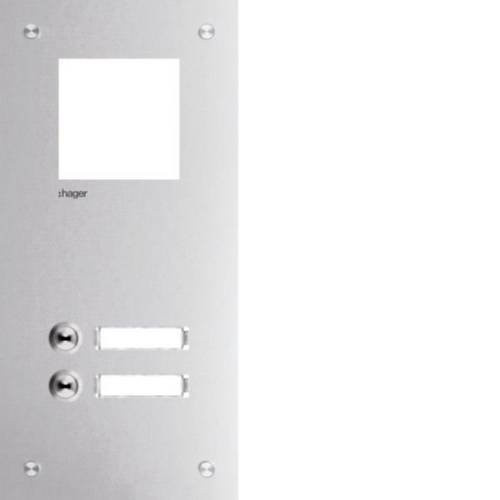 Hager RTQ102X Frontplatte aus Edelstahl in Silber - Bild 1