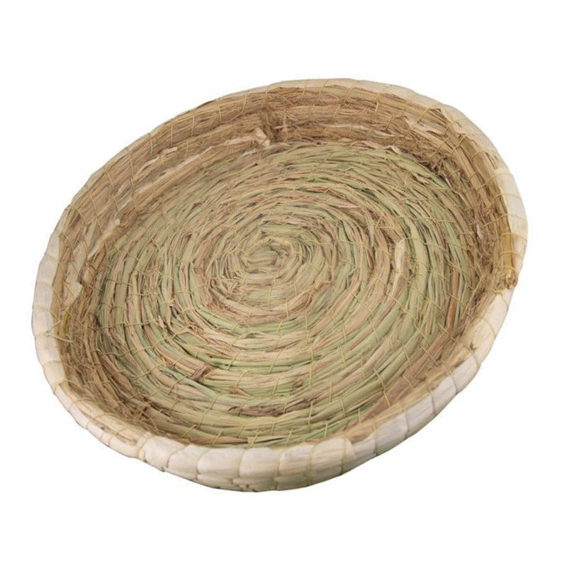 Handgewebter Katzenkorb von GoolRC aus Stroh und Maisblatt, rund, beige, Durchmesser: 45 cm - Bild 2