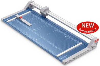 Dahle Rollenschneider A2 Roll & Schnitt mit automatischer Pressung, Schneidemaschine für A4 80 g/m², 20 Blatt, Silber/Blau - Bild 1