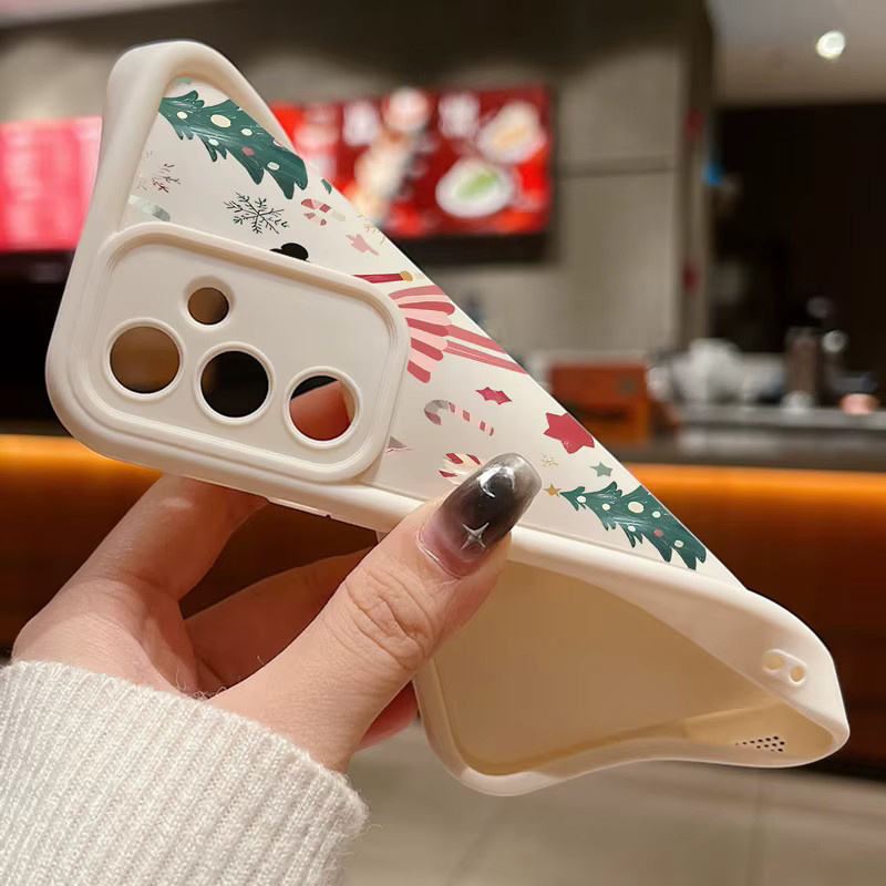 Weihnachtsbaum Handyhülle für Samsung Galaxy A56 A16 A17 A36 A26 A55 A54 A15 S24 S25 FE S23 S22 Ultra in Weiß und Multicolour - Bild 3