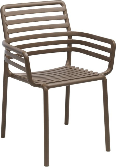 Nardi Doga Armlehnstuhl aus glasfaserverstärktem Kunststoff in Braun mit modernem Design und UV-Beständigkeit - Bild 1