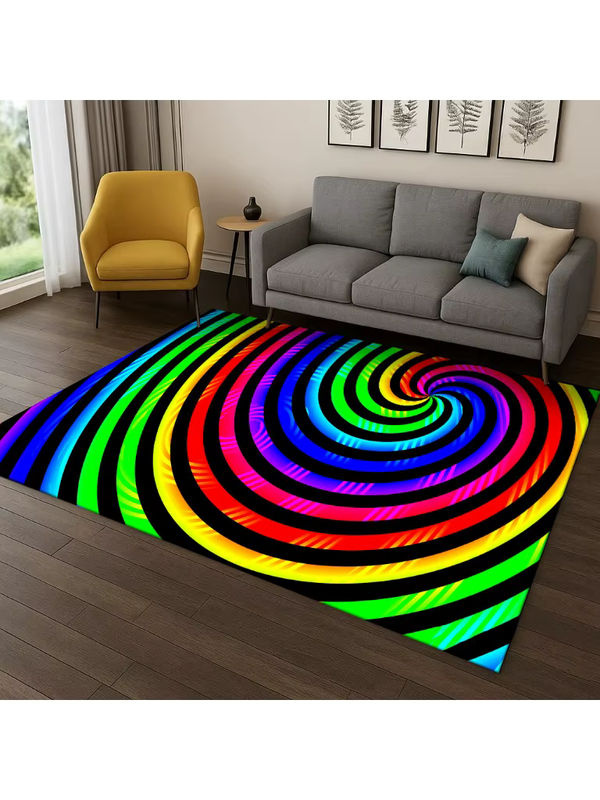 Faviora Regenbogen-Cartoon-Teppich mit rutschfester Bodenmatte für Kinderzimmer, Wohnzimmer und Küche, Mehrfarbig, B/T: 60 x 40 cm - Bild 2
